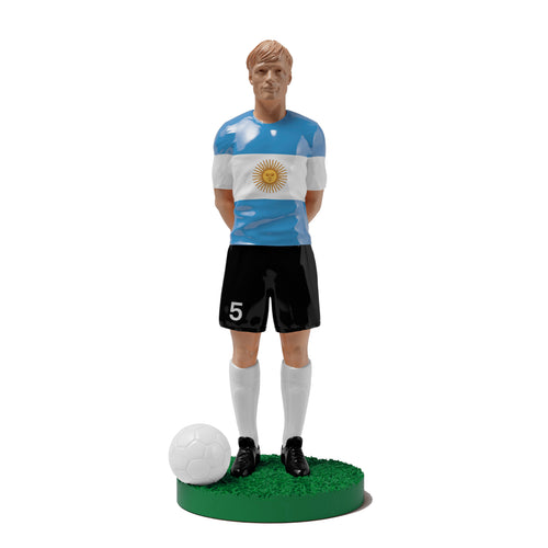 Figurine de collection Match Day FC équipe d'Argentine, maillot rayé bleu ciel et blanc, vue de face.