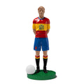 Figurine de collection Match Day FC équipe d'Espagne, maillot rouge et jaune au blason, vue de face.