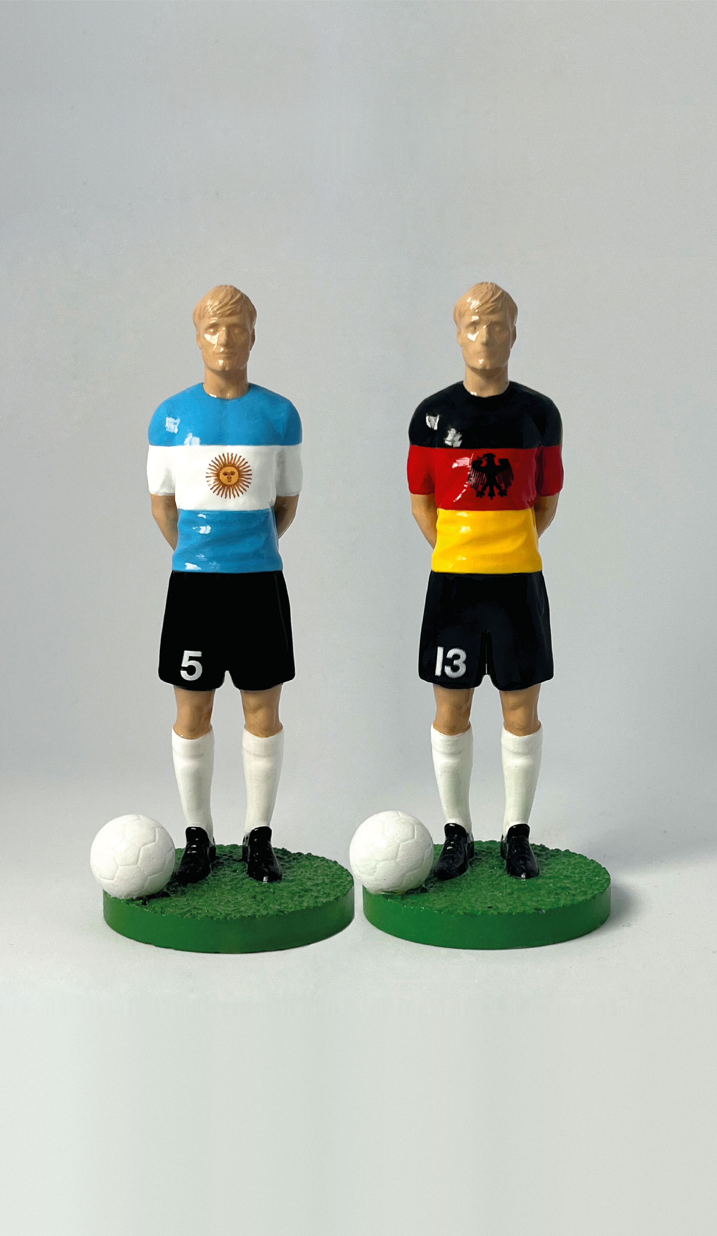 Duo de figurines Match Day FC Argentine et Allemagne, hommage aux finales de Coupe du monde 1986, 1990 et 2014.