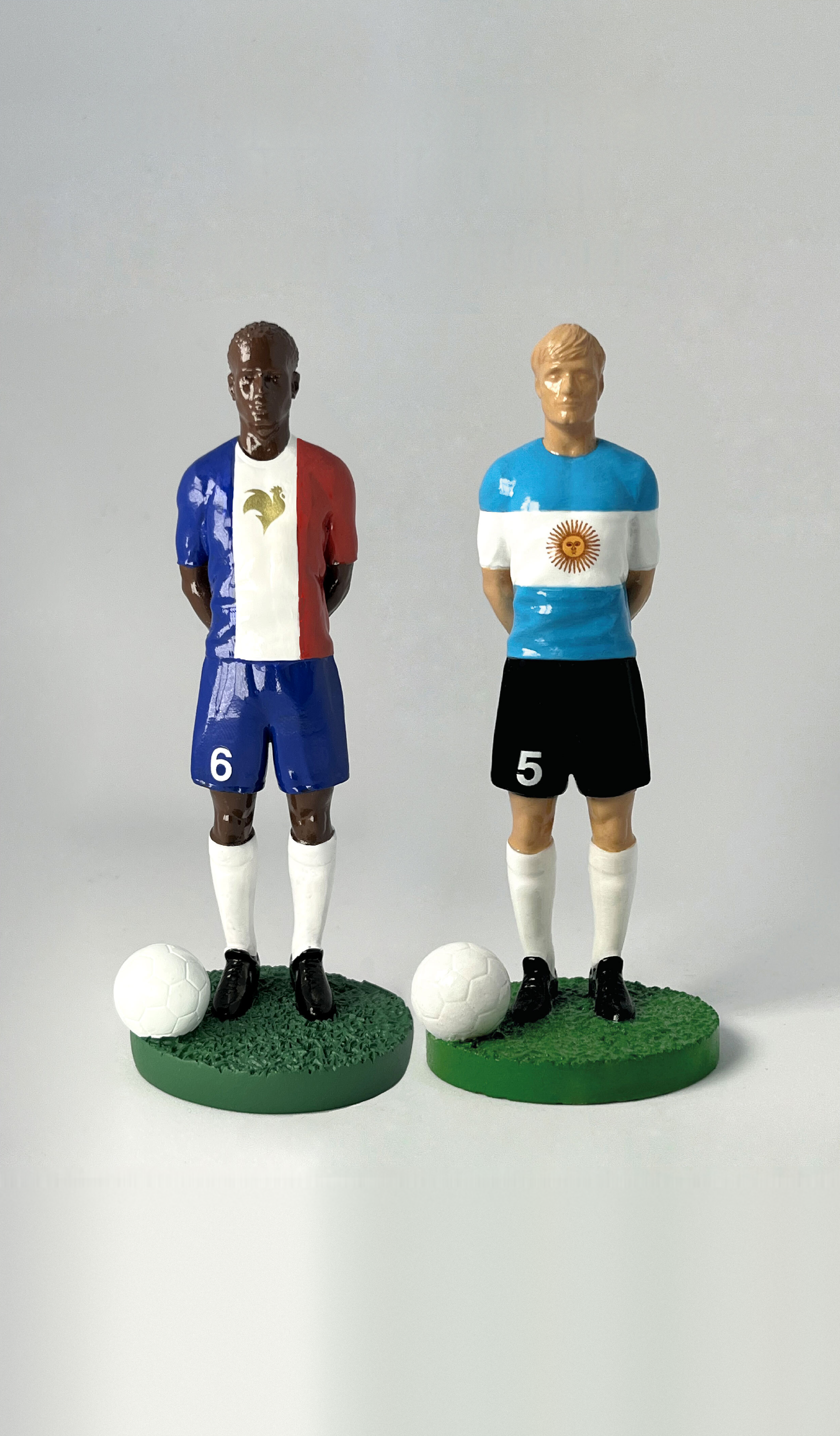 Duo de figurines Match Day FC France et Argentine, hommage à la finale de la Coupe du monde 2022.