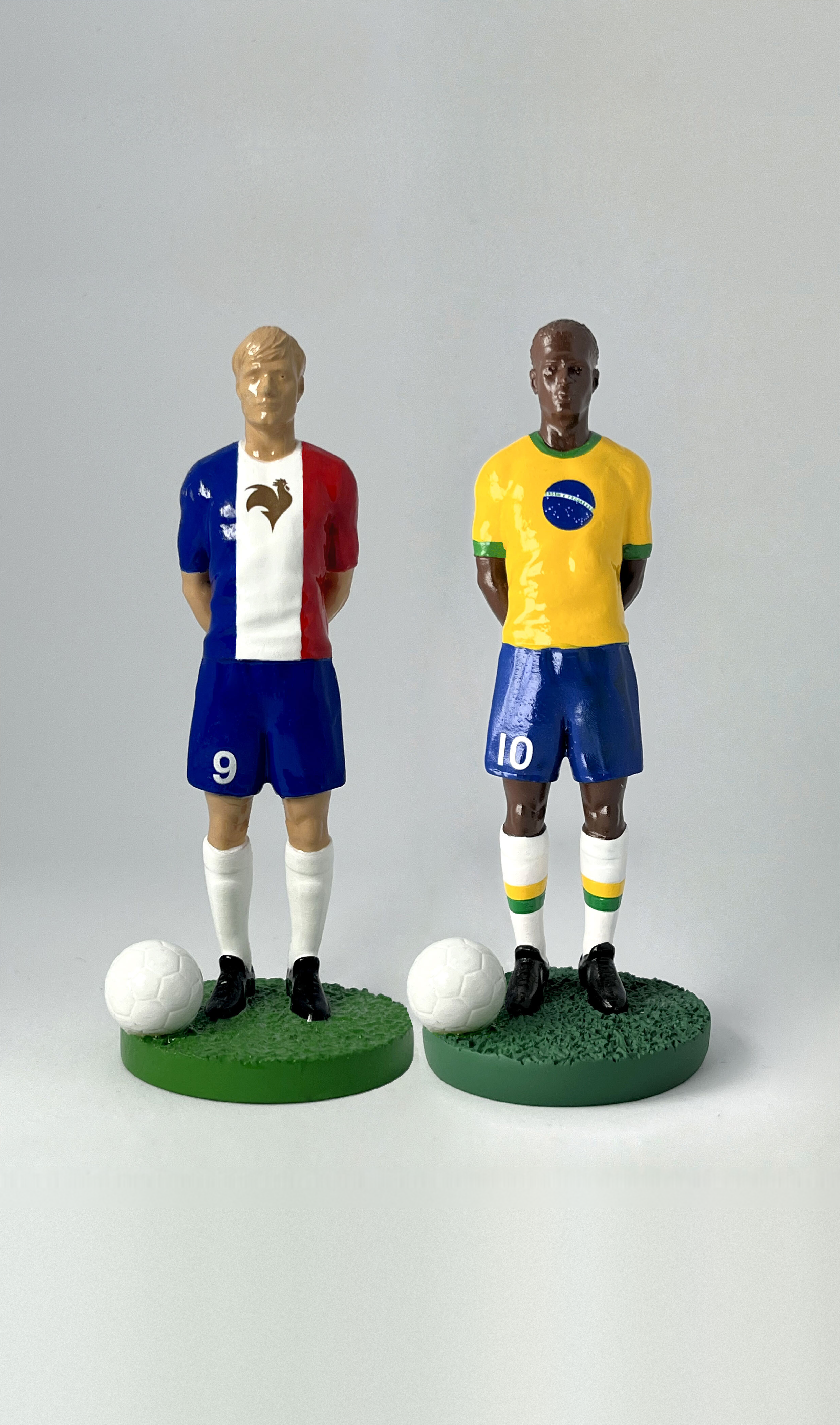 Duo de figurines Match Day FC France et Brésil, hommage à la finale de la Coupe du monde 1998.
