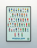 Poster Match Day FC Mundial 2026, les 48 sélections qualifiées pour la Coupe du monde, format 50x70 cm.
